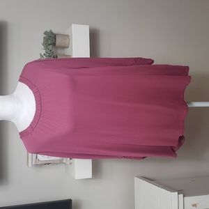 Croft & Barrow Pink 3/4 Sleeve Top